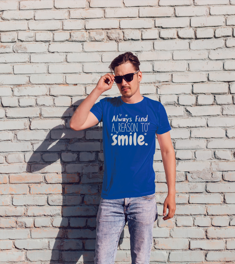 Always Find A Reason To Smile Hearts And Stars T-Shirt