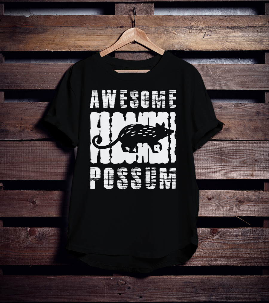 Awesome Animal Possum Rustic T-Shirt
