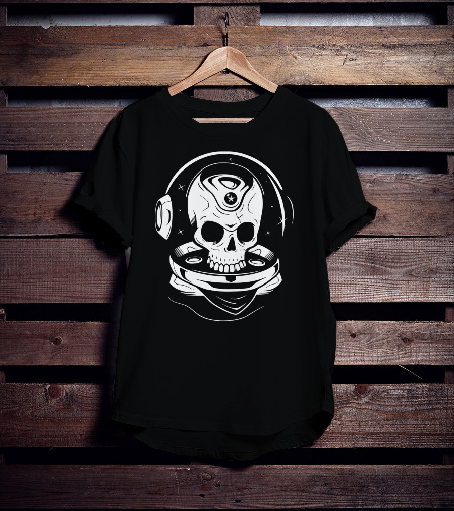 Astro Skull Space Helmet Skeleton T-Shirt