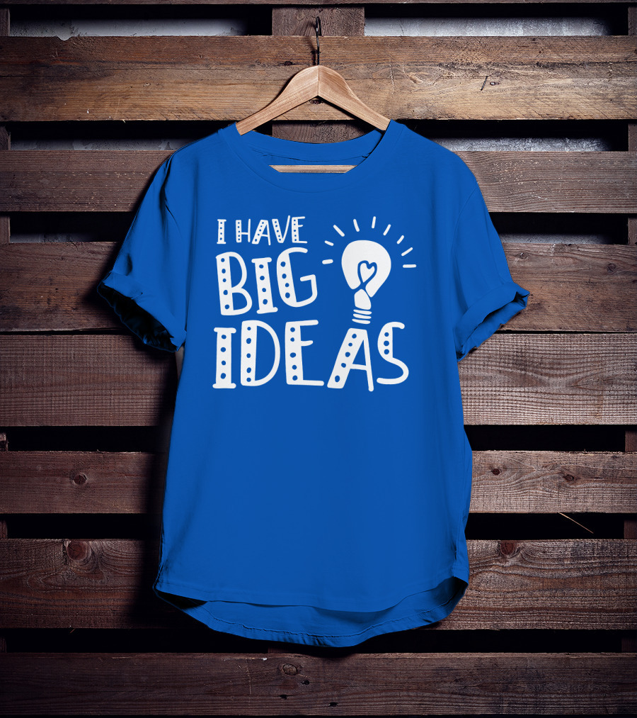 I HAVE BIG IDEAS Light Bulb Heart T-Shirt