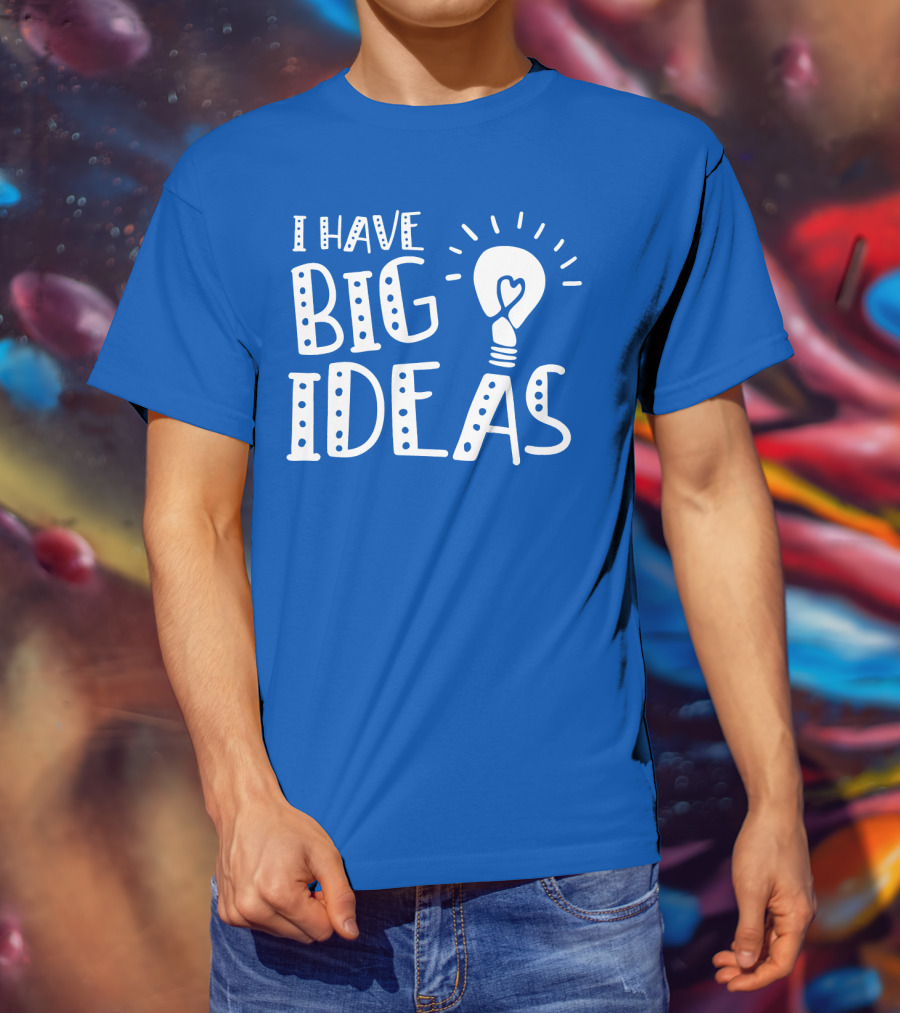 I HAVE BIG IDEAS Light Bulb Heart T-Shirt