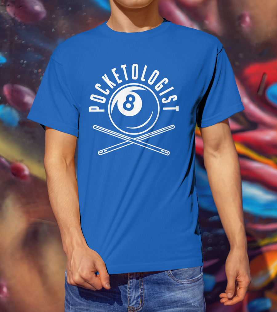 Pocketologist Billiards 8 Ball Cue T-Shirt