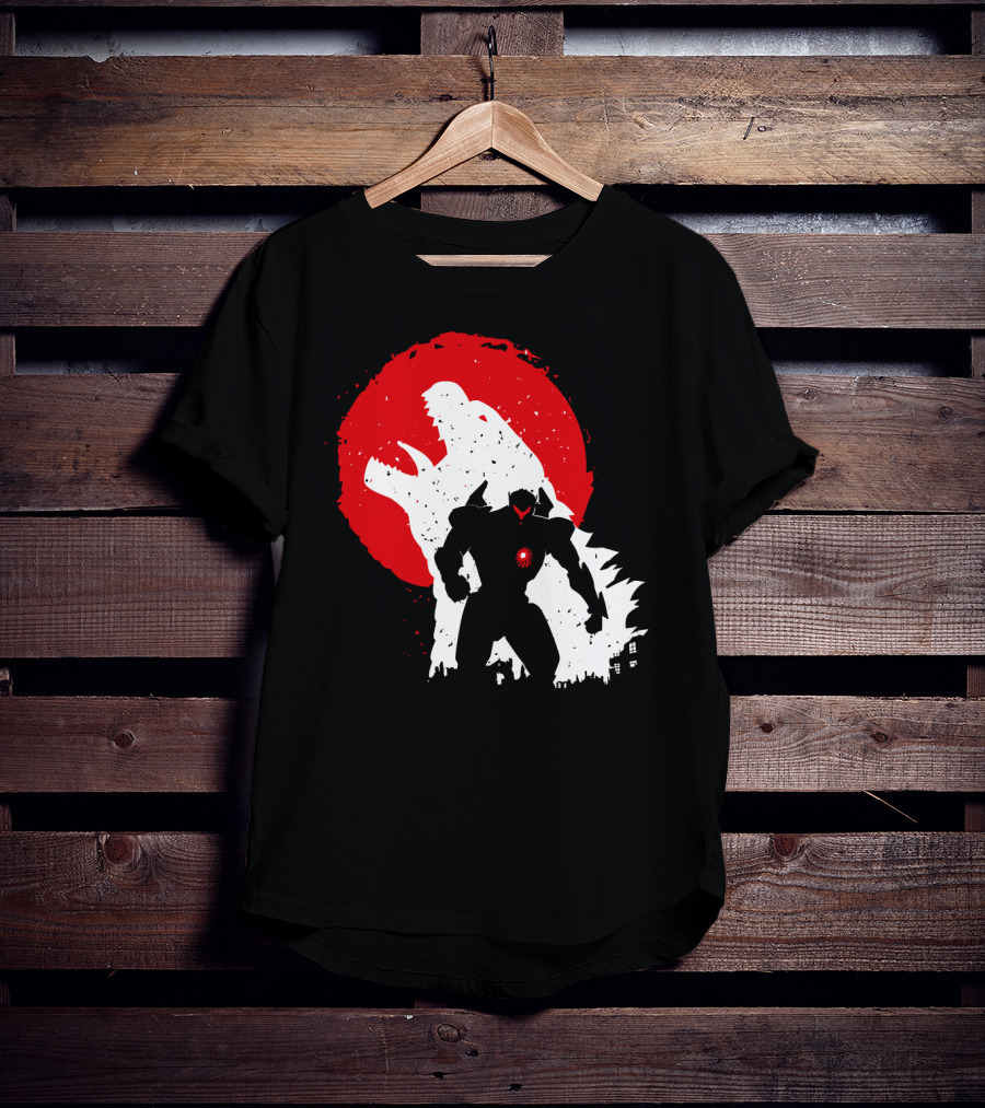 Pacific Rim Mech Vs. Kaiju Battle Scene T-Shirt