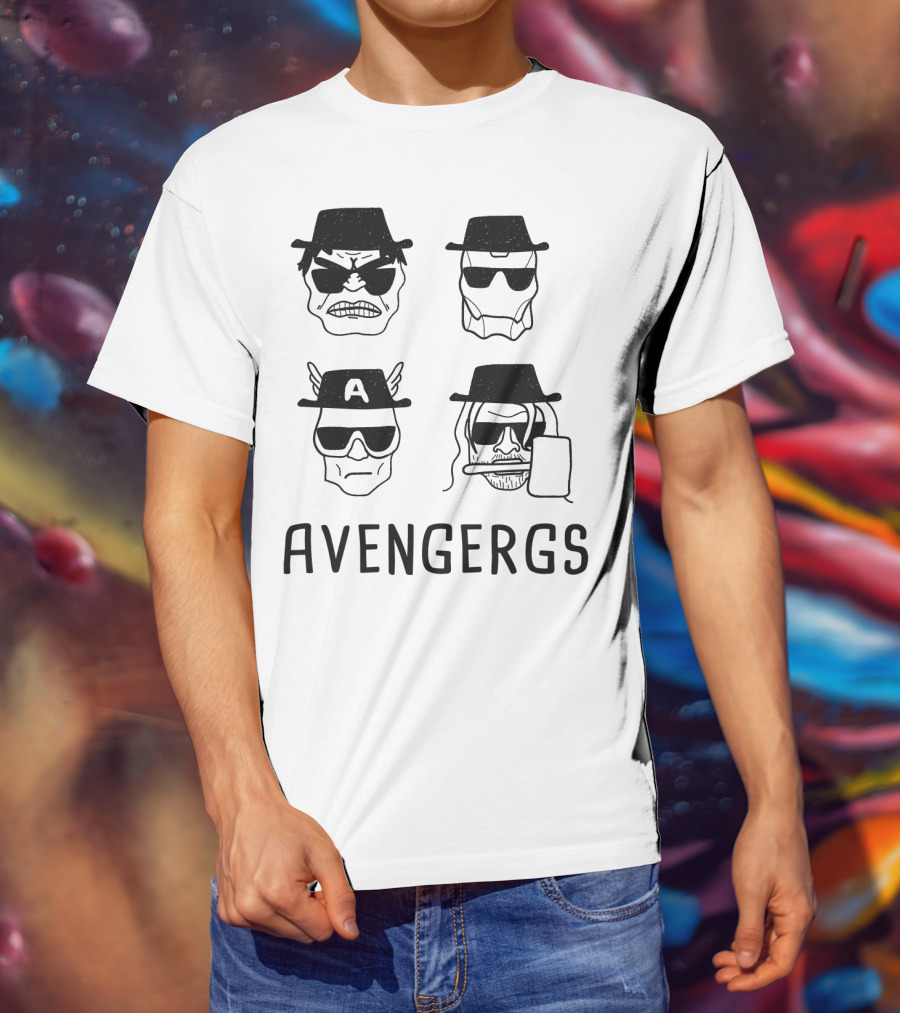 Avengergs Characters With Hats And Sunglasses T-Shirt