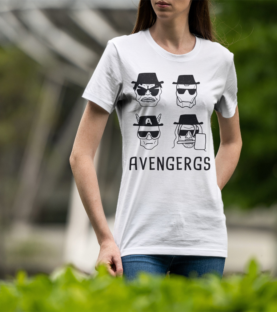 Avengergs Characters With Hats And Sunglasses T-Shirt
