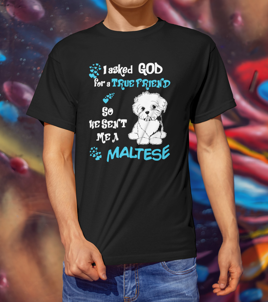 God Sent Me A True Friend Maltese Dog So He Sent Me A Maltese T-Shirt