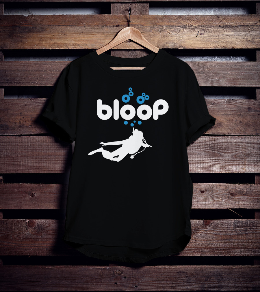 Bloop Diver With Blue Bubbles T-Shirt