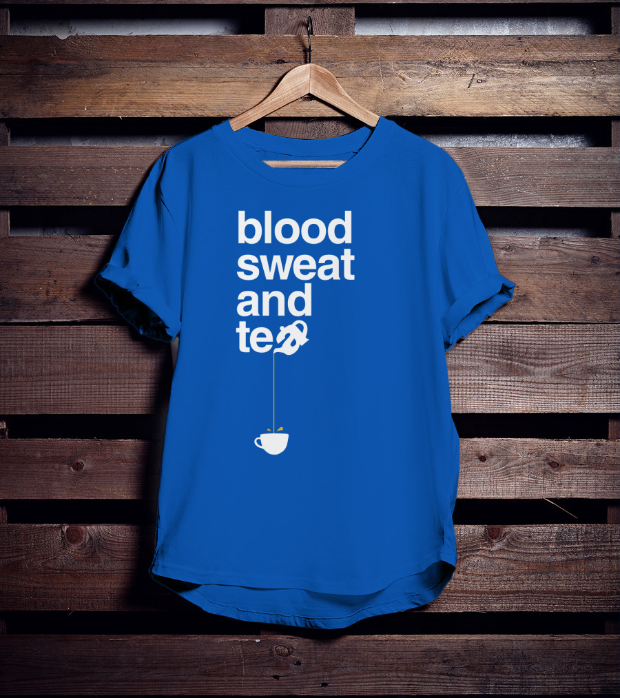 Blood Sweat And Tea Teapot To Cup Pouring T-Shirt