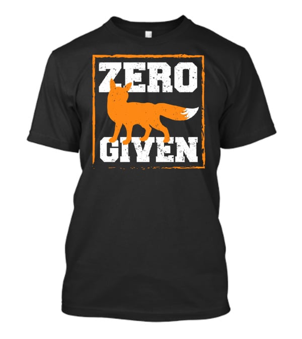 Zero Fox Given Block Style Fox T-Shirt