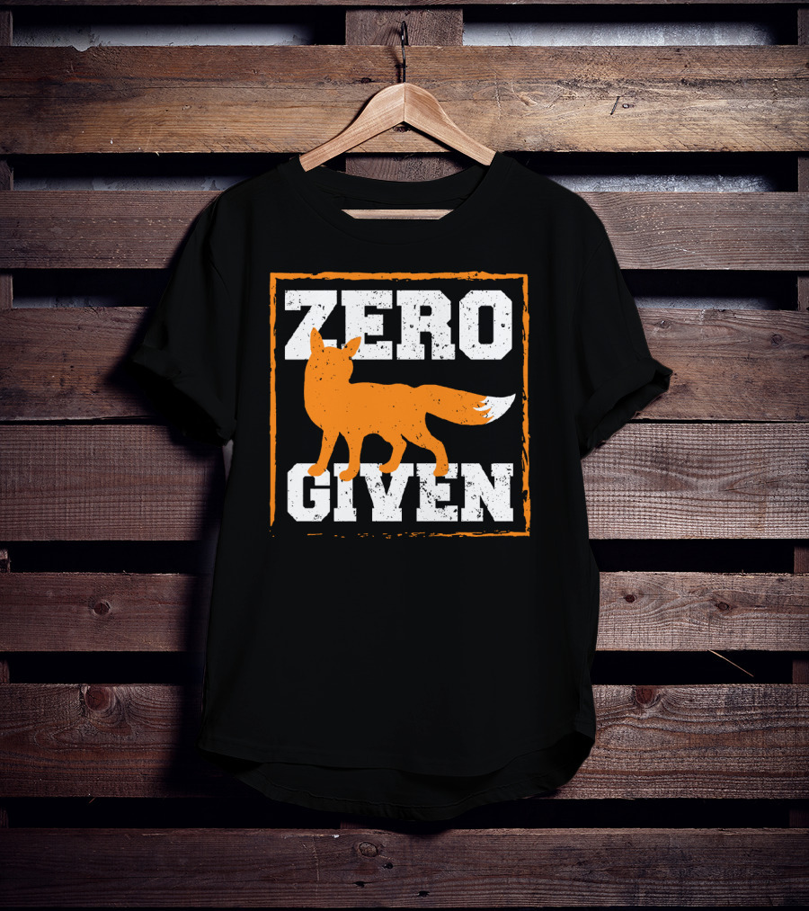 Zero Fox Given Block Style Fox T-Shirt