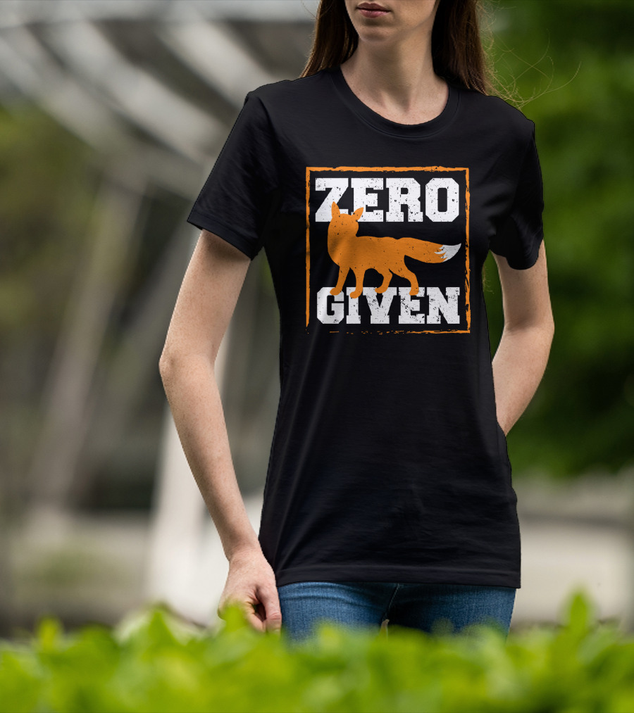 Zero Fox Given Block Style Fox T-Shirt