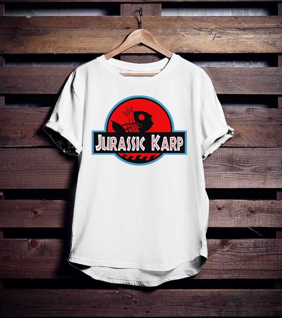 Jurassic Karp Dinosaur Fish Meme Crossover Circle T-Shirt