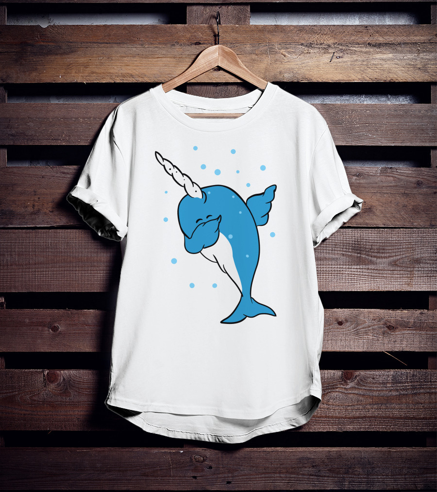 Dabbing Narwhal With Spots T-Shirt