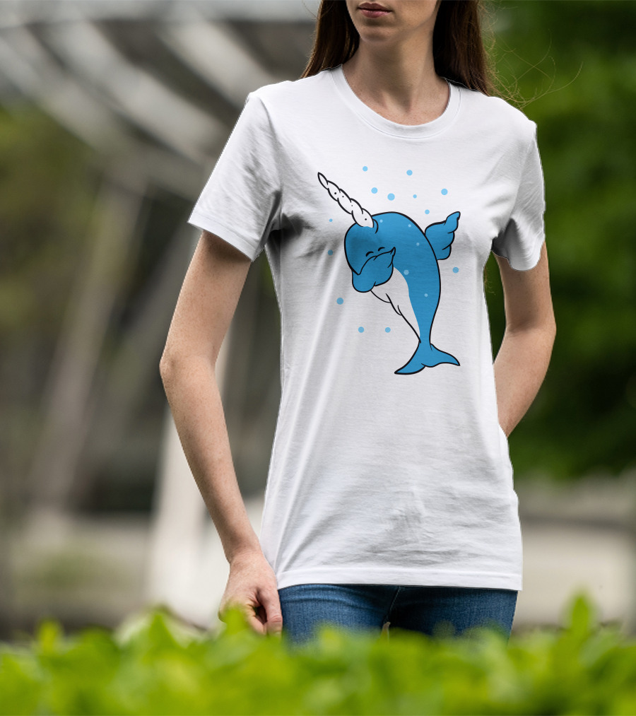 Dabbing Narwhal With Spots T-Shirt