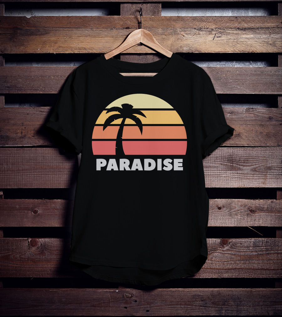 Paradise Sunset Island Palm Tree T-Shirt