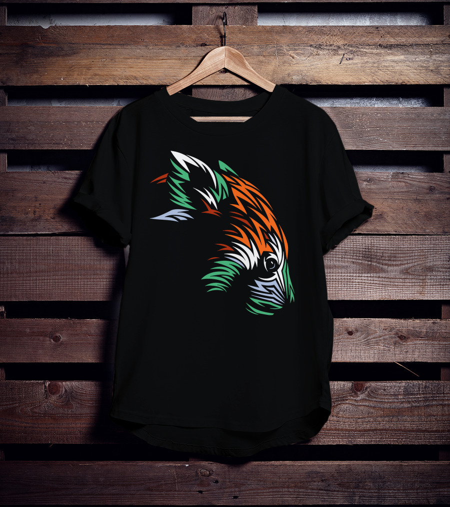 Tribal Red Panda Abstract Head T-Shirt