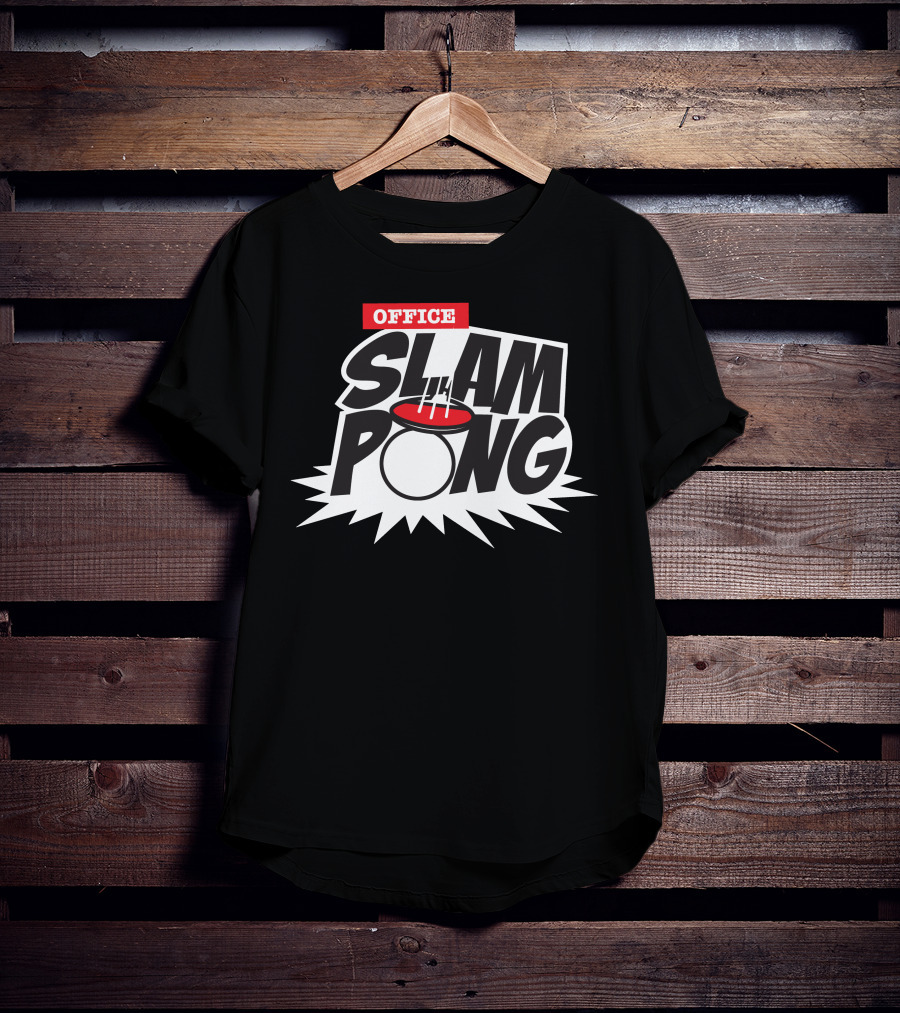 Office Slam Pong Beverage Challenge Burst T-Shirt