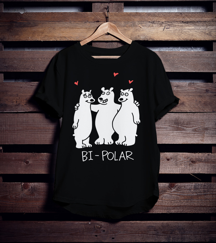 Bi Polar Bears With Hearts T-Shirt