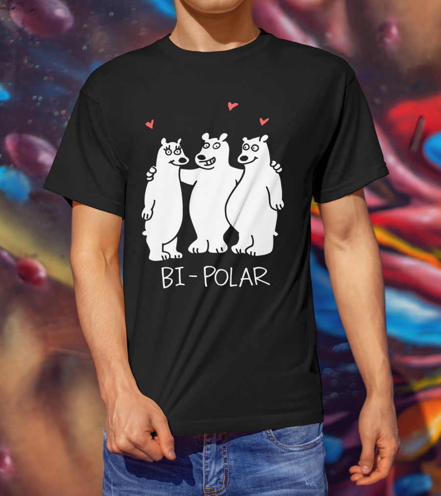 Bi Polar Bears With Hearts T-Shirt
