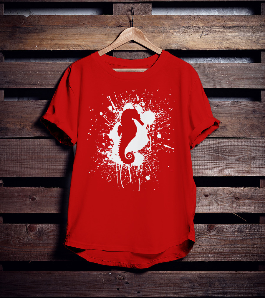 Seahorse Splatter T-Shirt