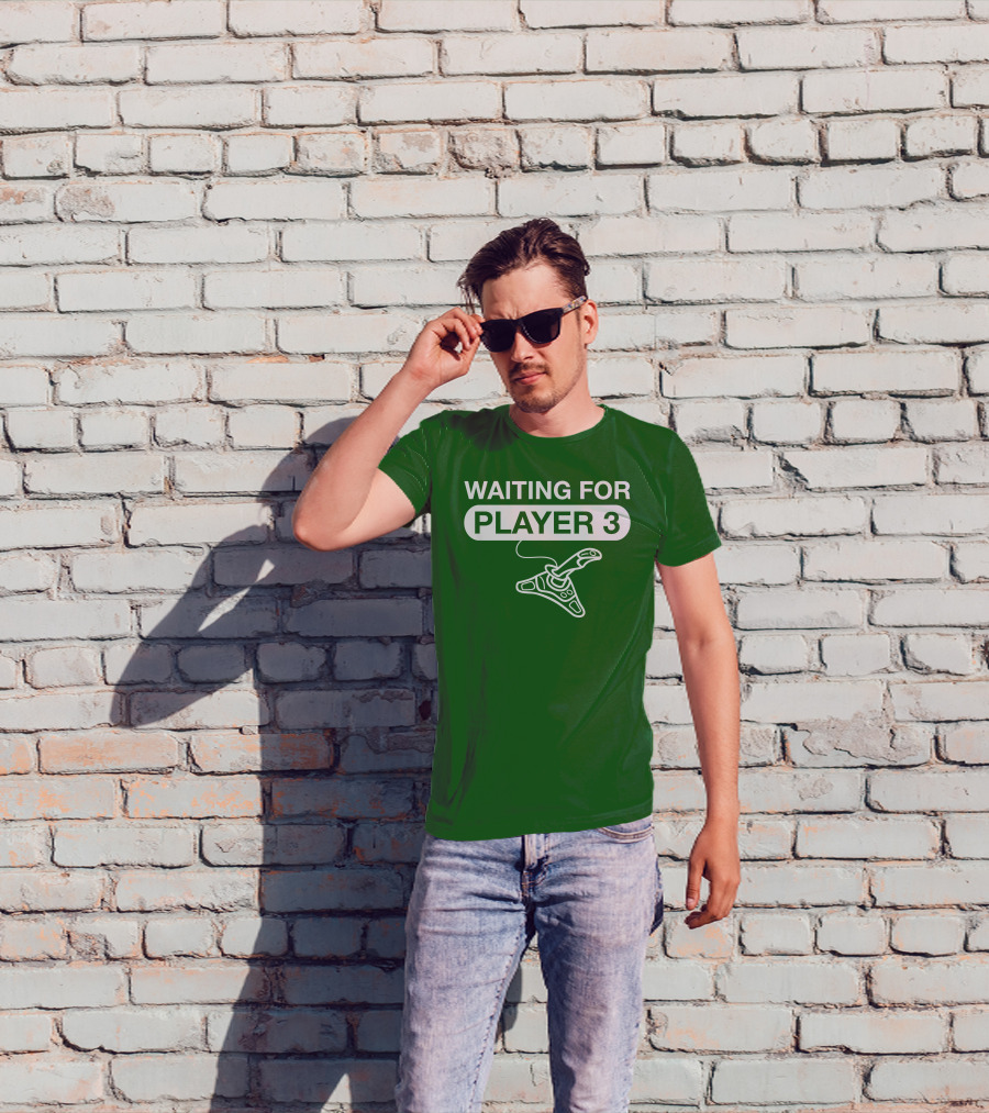 WAITING FOR PLAYER 3 Gaming Joystick T-Shirt