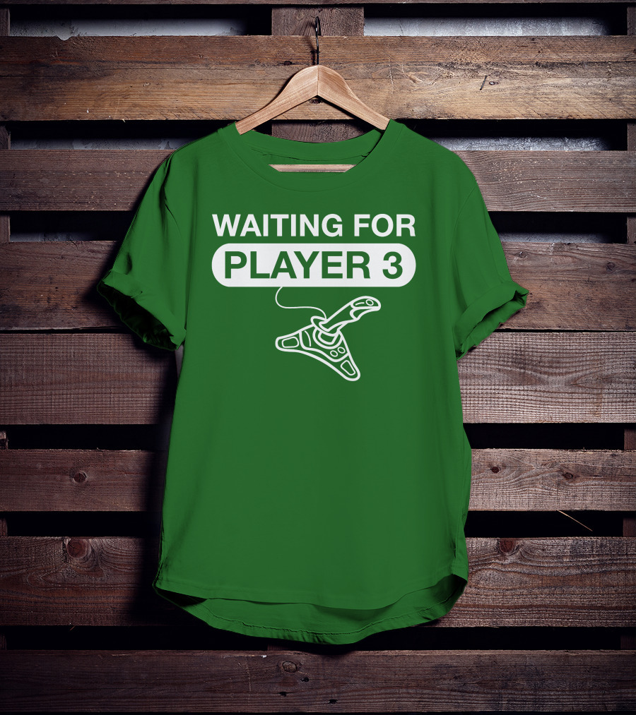 WAITING FOR PLAYER 3 Gaming Joystick T-Shirt