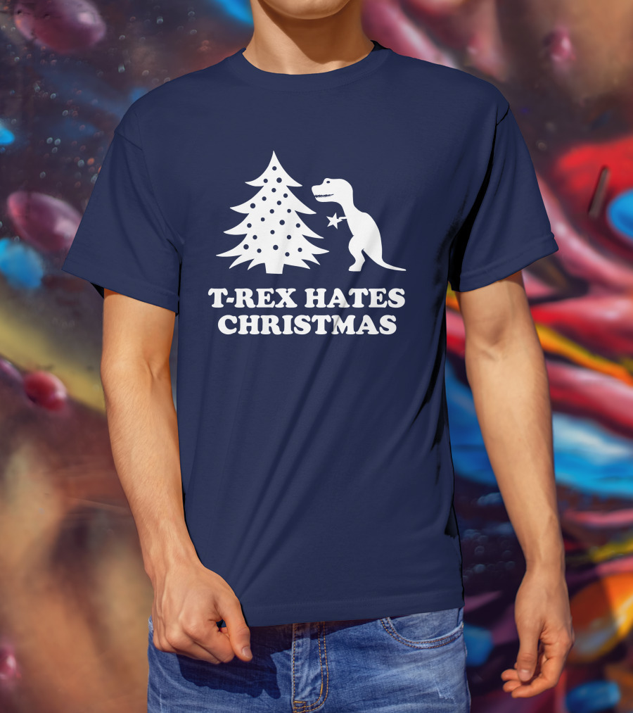 T-Rex Hates Christmas T-Shirt