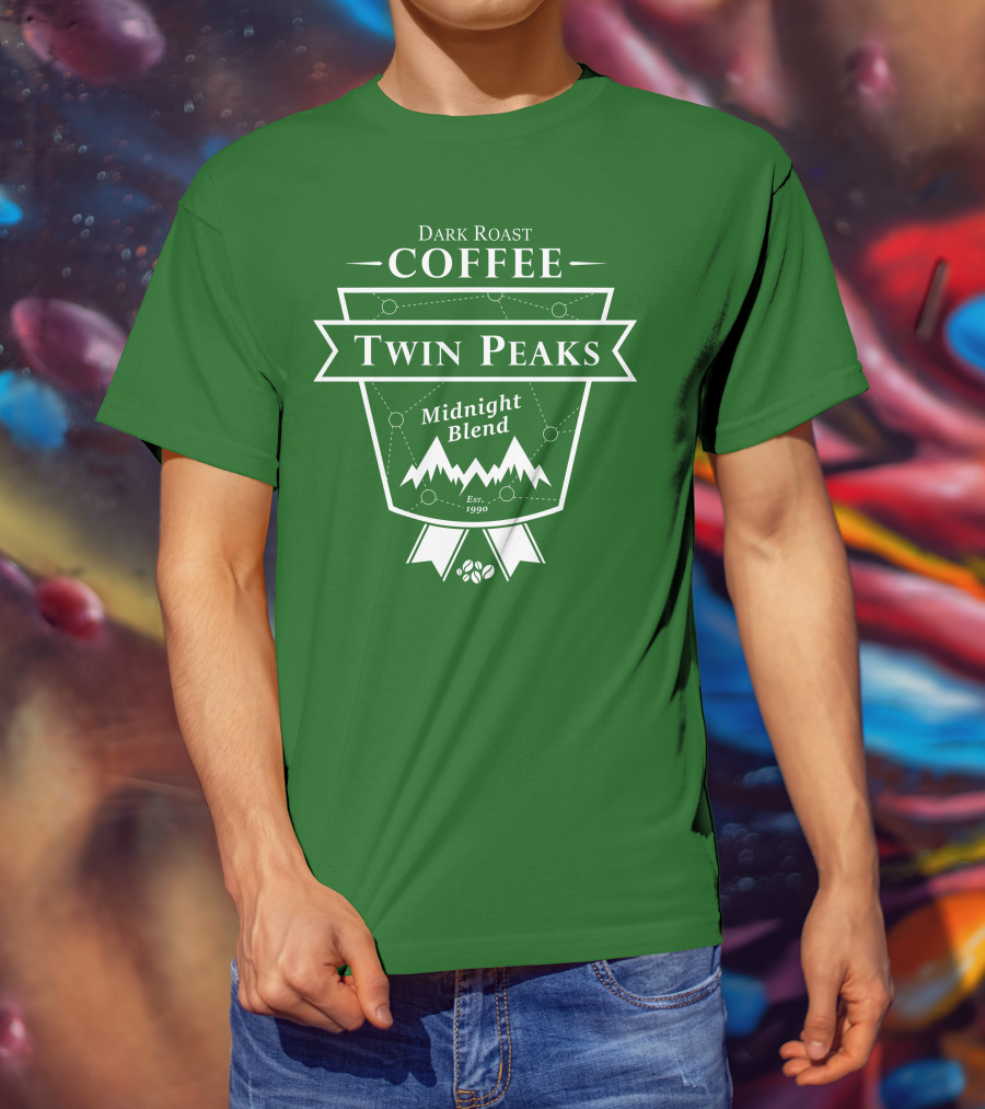 Twin Peaks Coffee Dark Roast Midnight Blend Est. 1990 T-Shirt