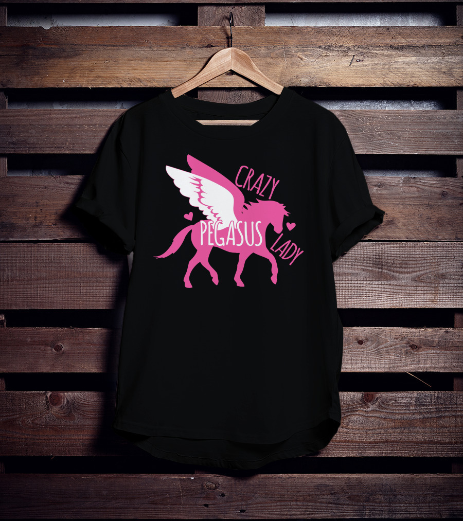CRAZY PEGASUS LADY T-Shirt