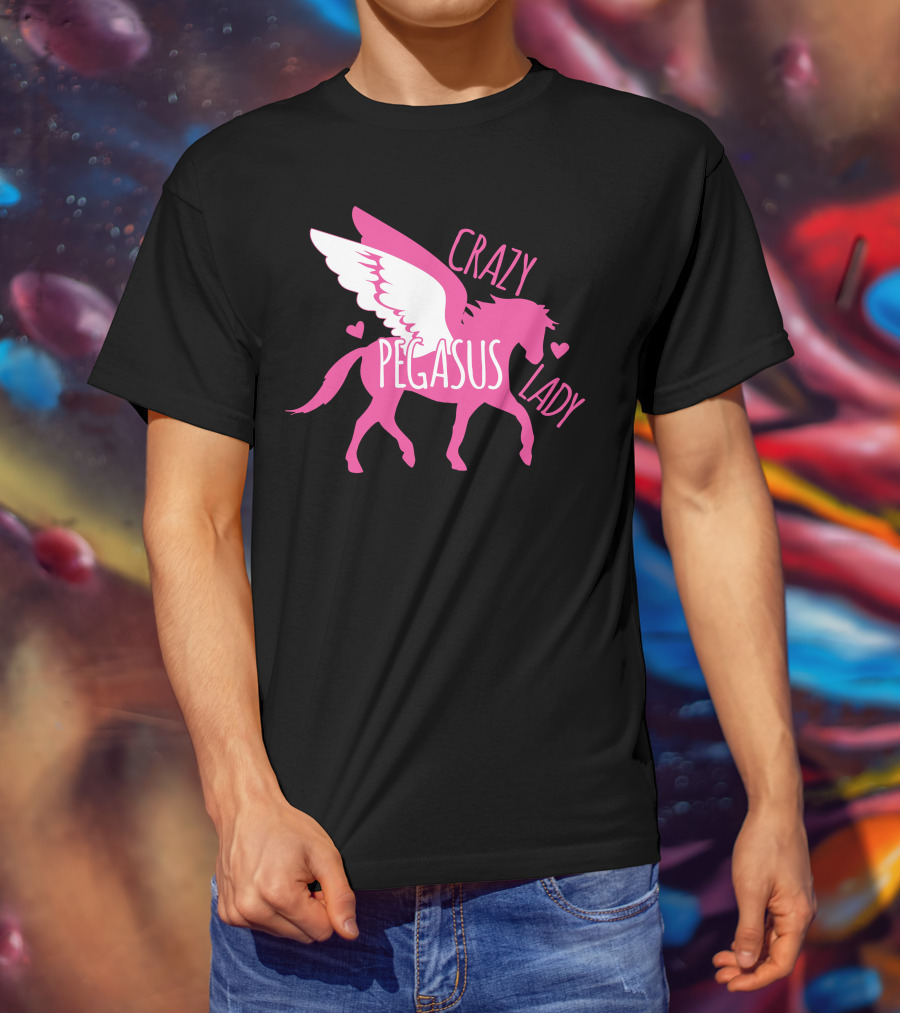 CRAZY PEGASUS LADY T-Shirt