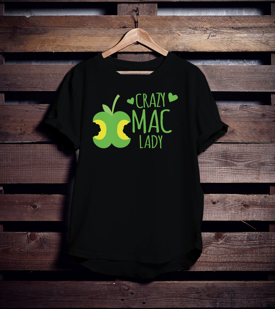 CRAZY MAC LADY Green Apple Bites T-Shirt