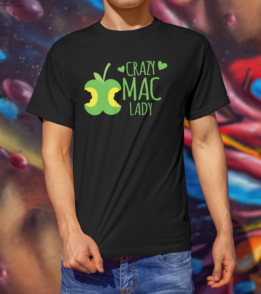 CRAZY MAC LADY Green Apple Bites T-Shirt