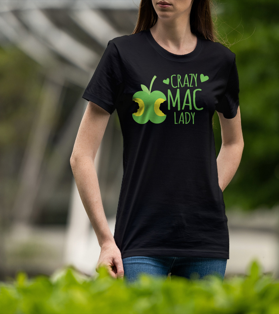 CRAZY MAC LADY Green Apple Bites T-Shirt