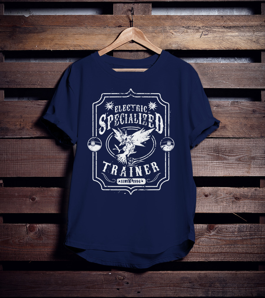 Electric Specialized Trainer Zapdos Since 1996 Pokémon Pokéball T-Shirt