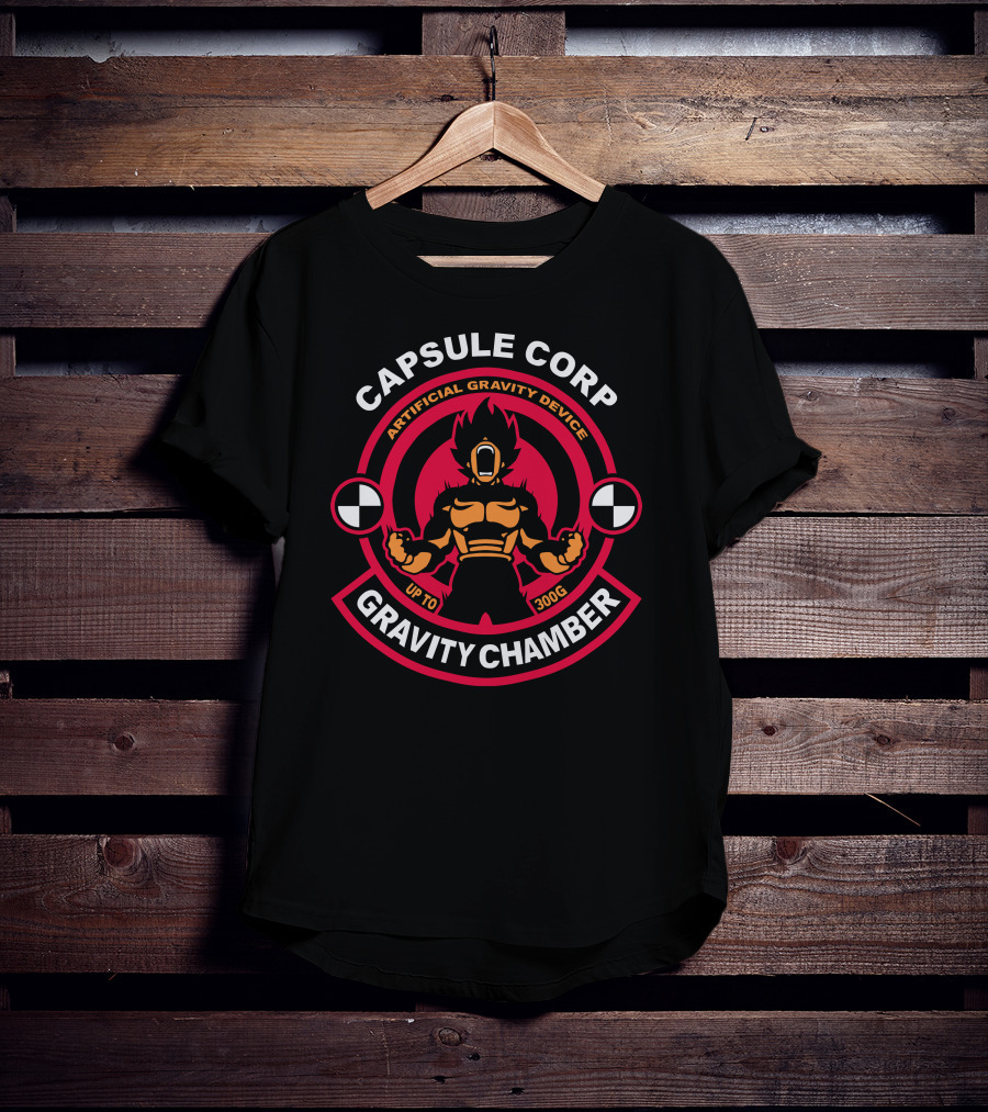 Capsule Corp Gravity Chamber Artificial Gravity Device Up To 300G T-Shirt