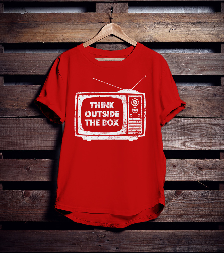 Think Outside The Box Retro Television Concept T-Shirt