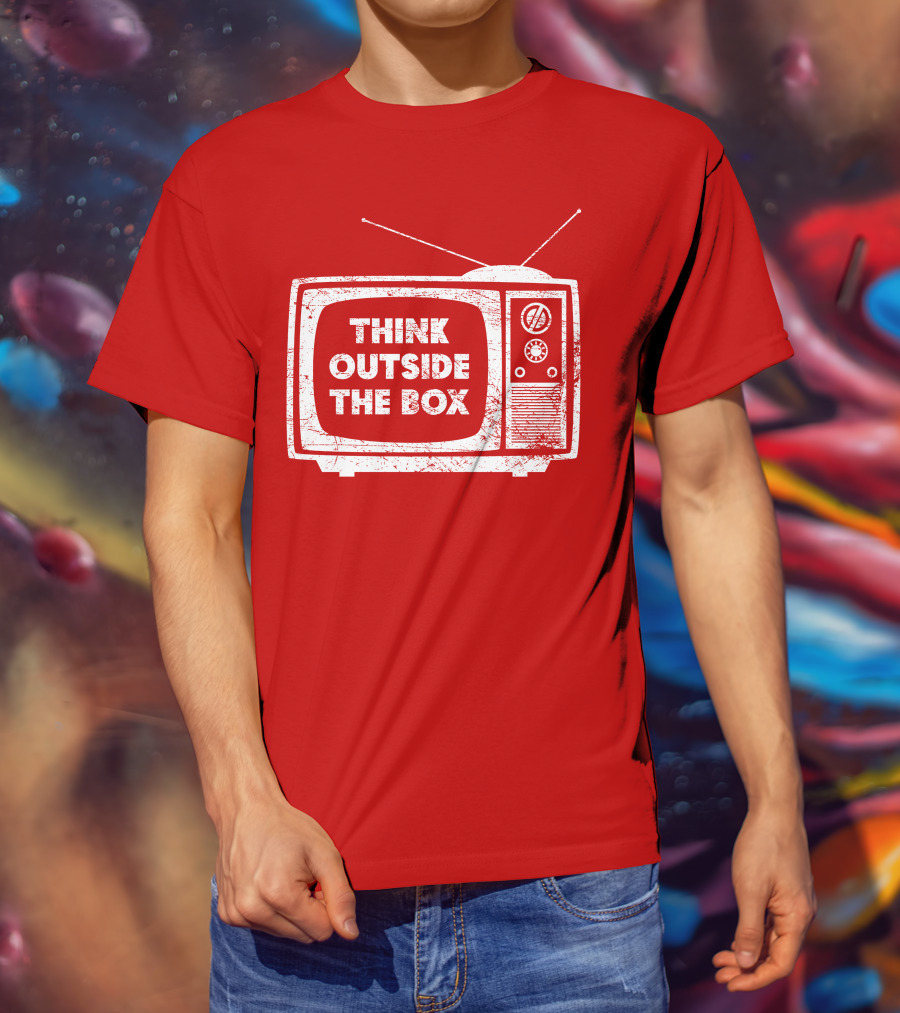 Think Outside The Box Retro Television Concept T-Shirt