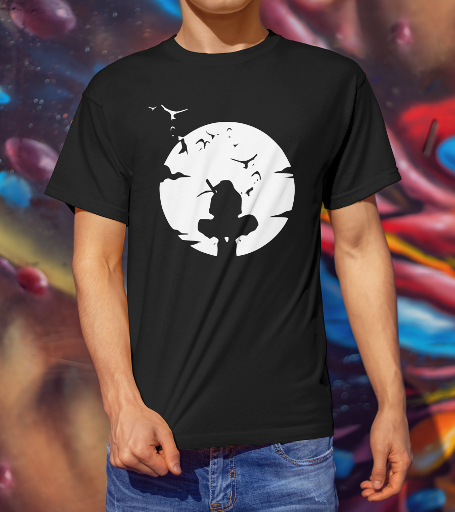 Itachi Uchiha Moonlit Silhouette Stance T-Shirt