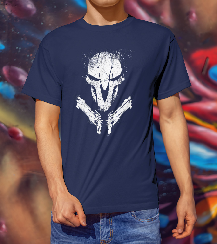 JHIN Reaper Mask With Dual Pistols T-Shirt