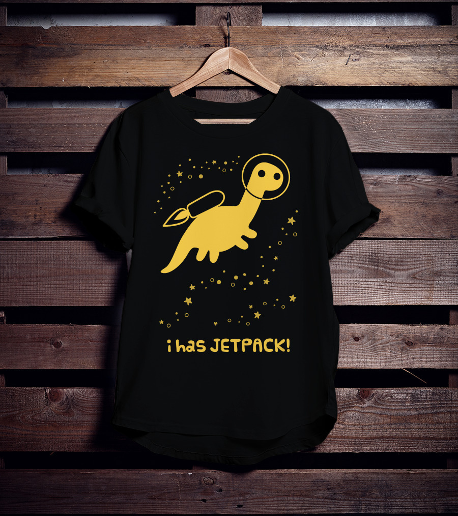 I Has JETPACK Dinosaur In Space T-Shirt