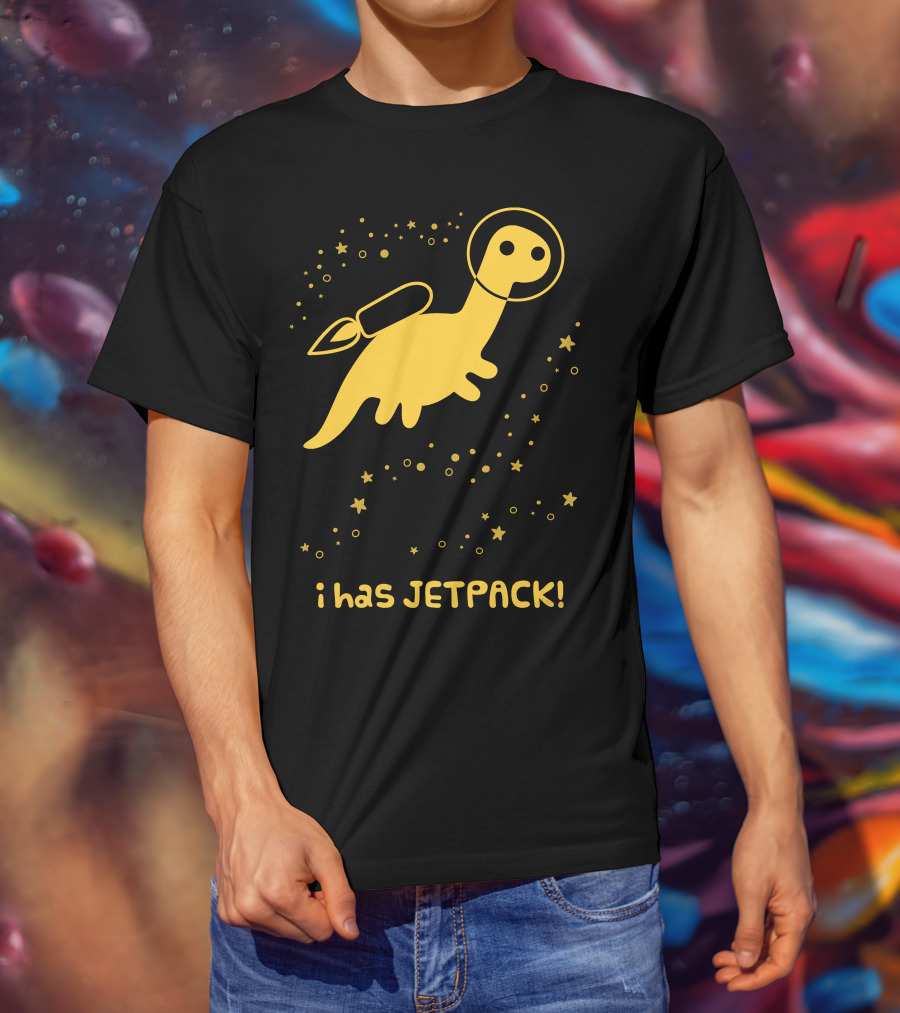 I Has JETPACK Dinosaur In Space T-Shirt