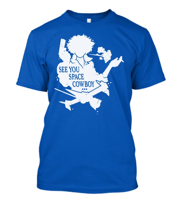 SEE YOU SPACE COWBOY Spike Silhouette Smoking Scene T-Shirt