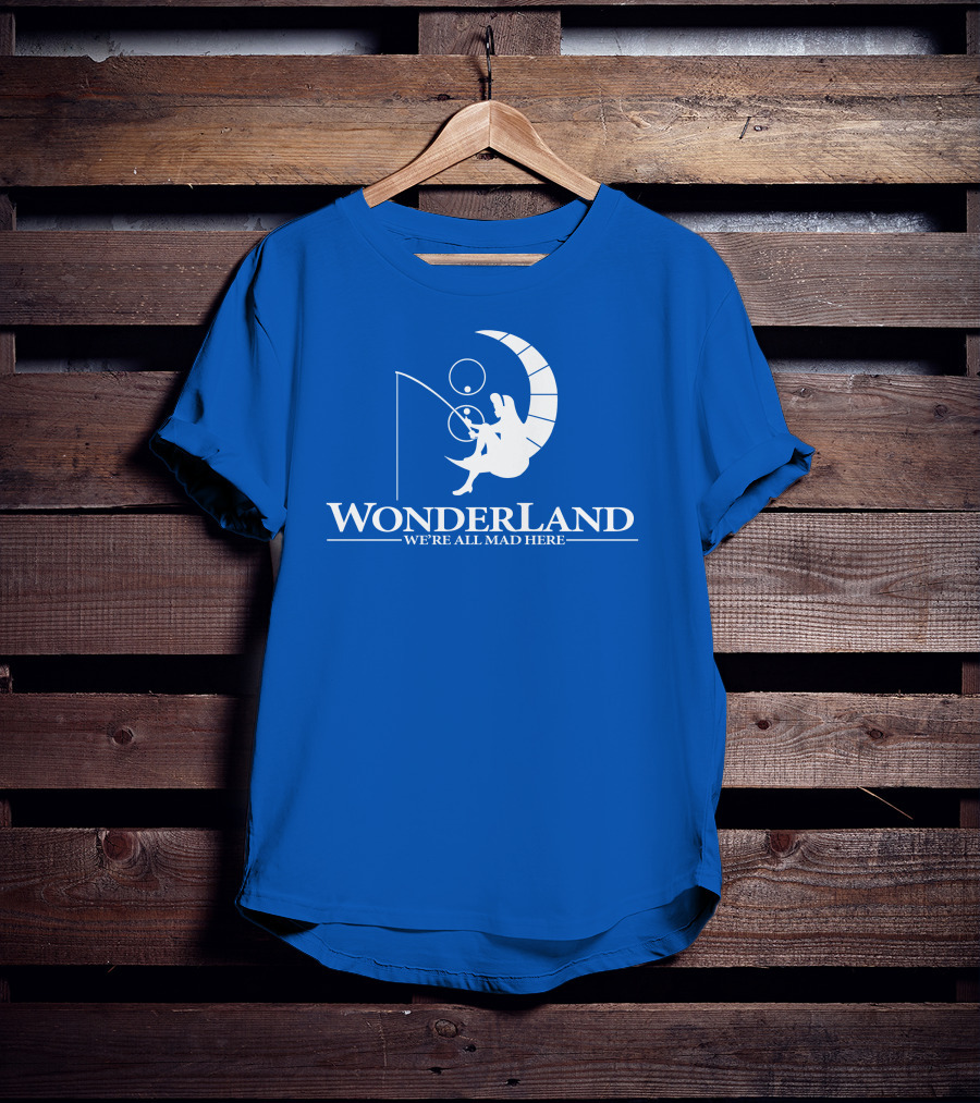 Wonderland We're All Mad Here Moon Fishing T-Shirt