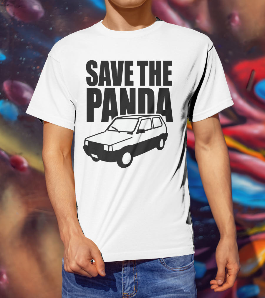 SAVE THE PANDA Fiat Car T-Shirt