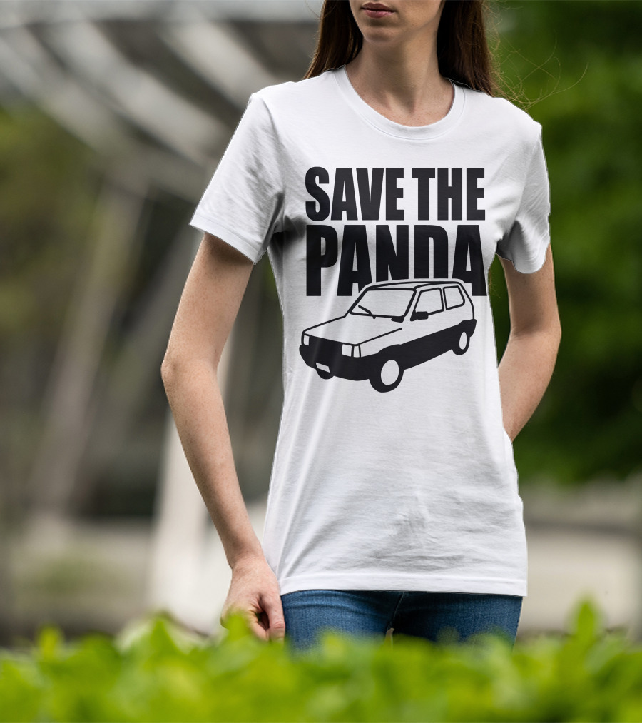 SAVE THE PANDA Fiat Car T-Shirt