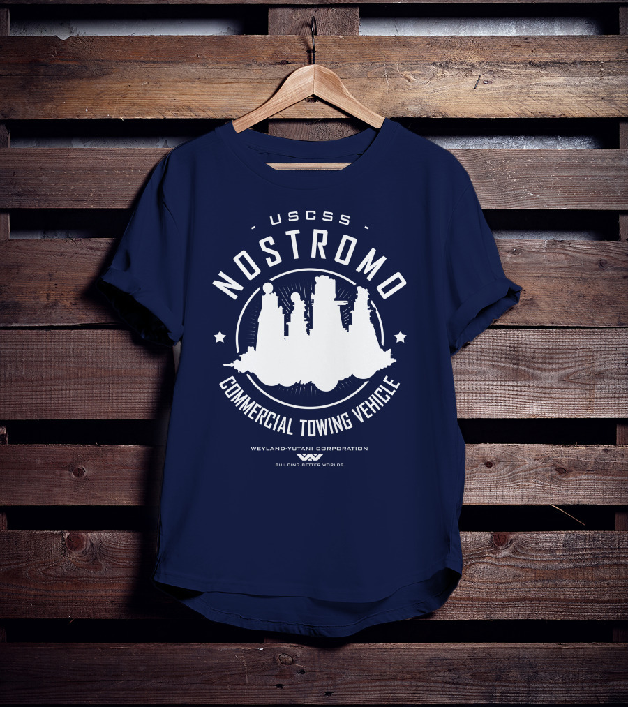 USCSS Nostromo Commercial Towing Vehicle Weyland-Yutani Building Better Worlds T-Shirt