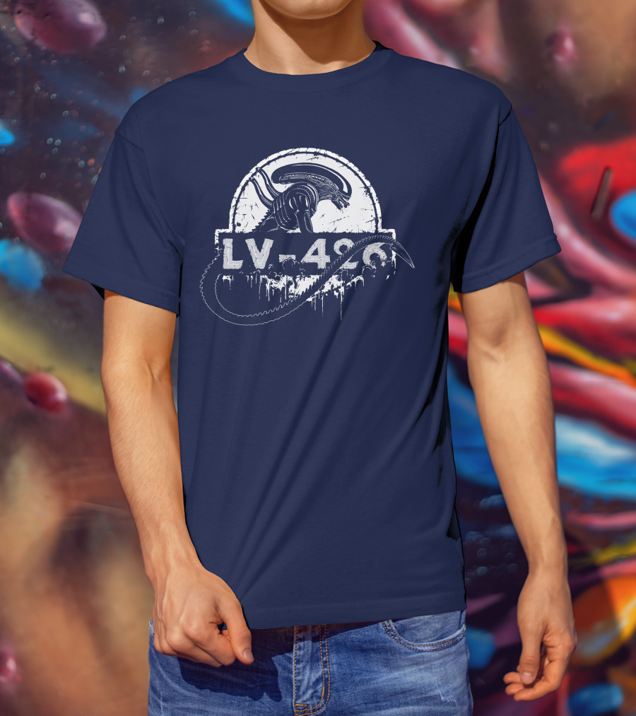 LV 426 Nostromo Xenomorph Jurassic Crossover T-Shirt