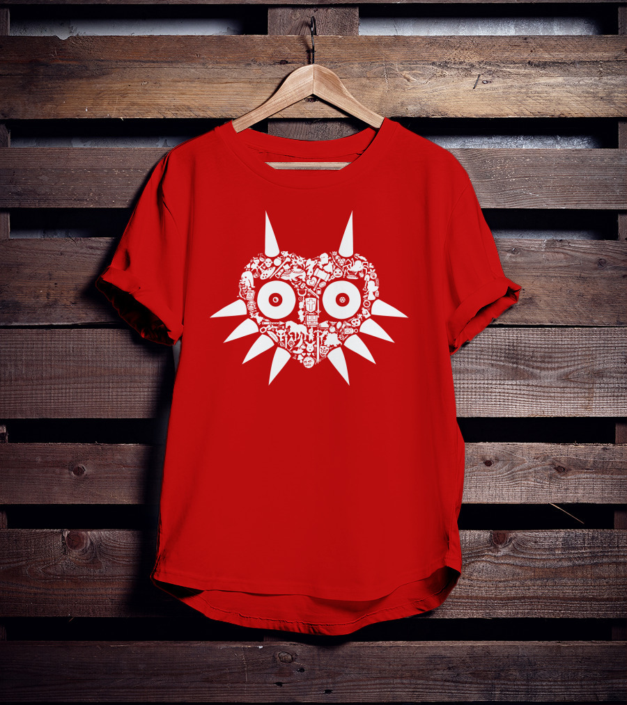 Majora's Mask Hidden Icons Heart Shape T-Shirt