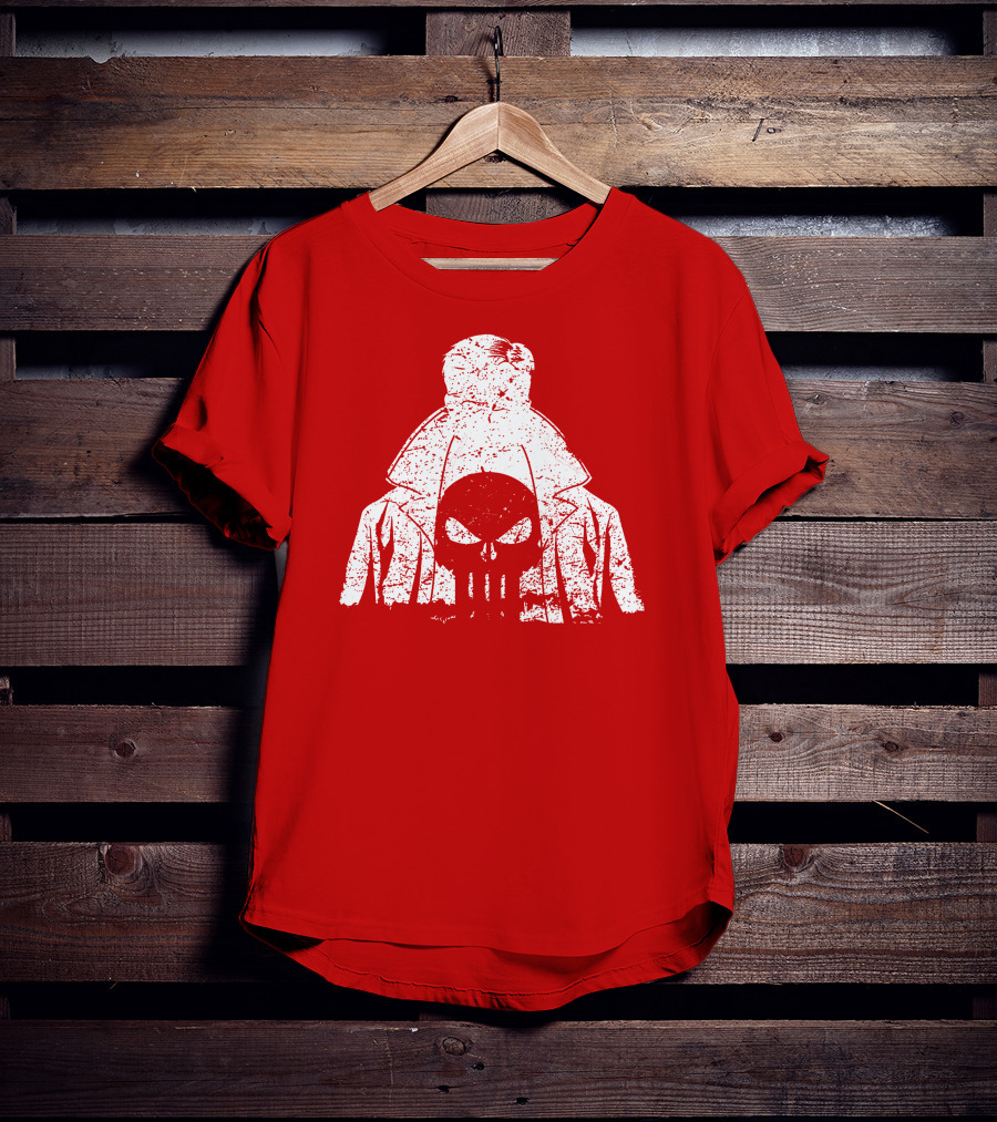 Punisher Shadow Of Vengeance Trench Coat Skull T-Shirt