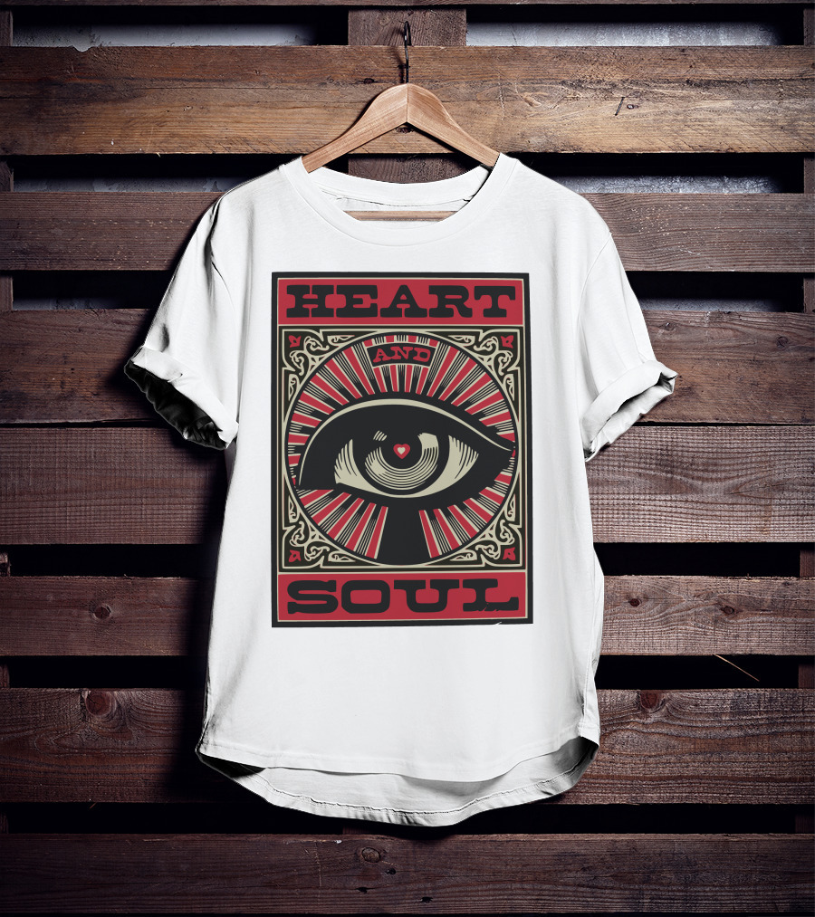 Heart And Soul Eye Art Radiating Love T-Shirt
